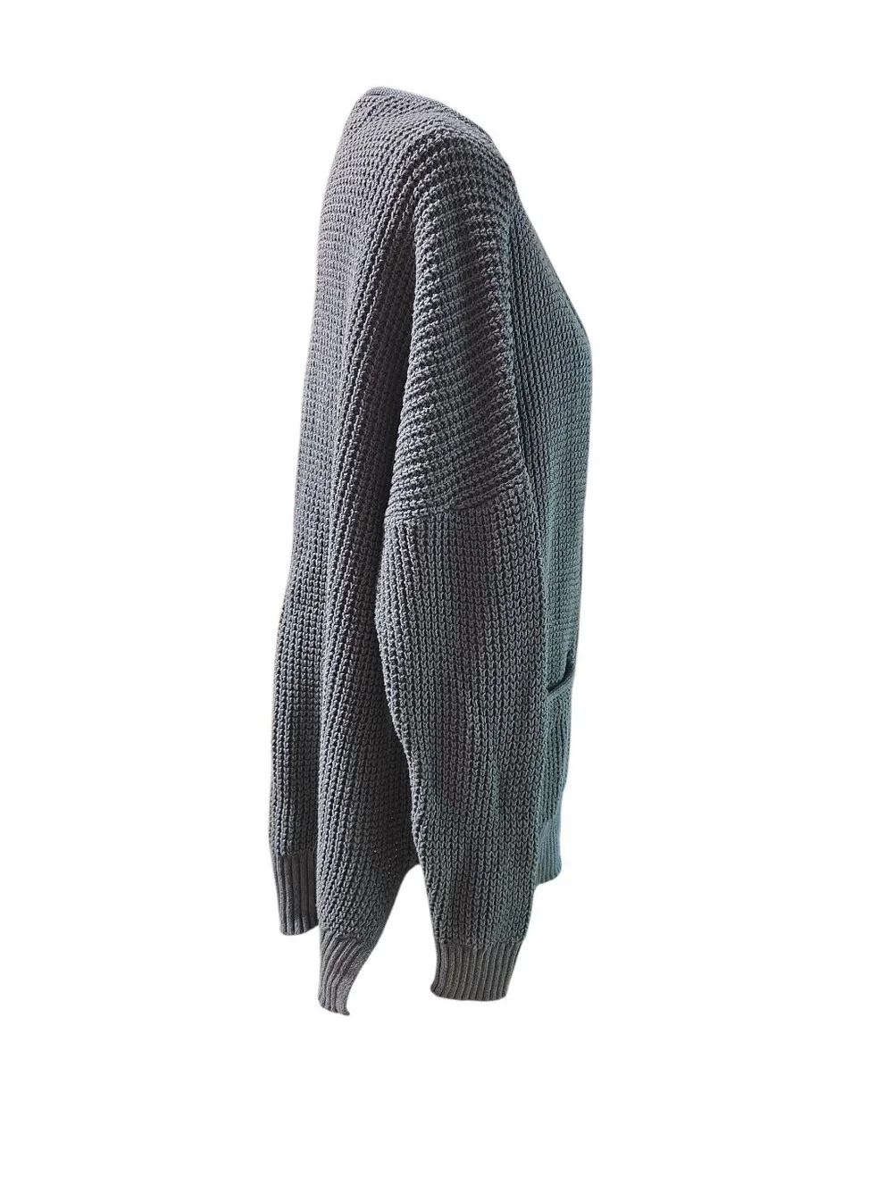 Universal Thread Green Grandmacore Waffle Knit Open Cardigan L 100% Cotton